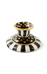 courtly check small ceramic candlestick