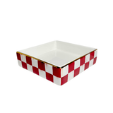 MacKenzie-Childs cherry check cocktail napkin holder
