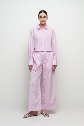 Simkhai - RENATA CROPPED BUTTON DOWN SHIRT - Tulip
