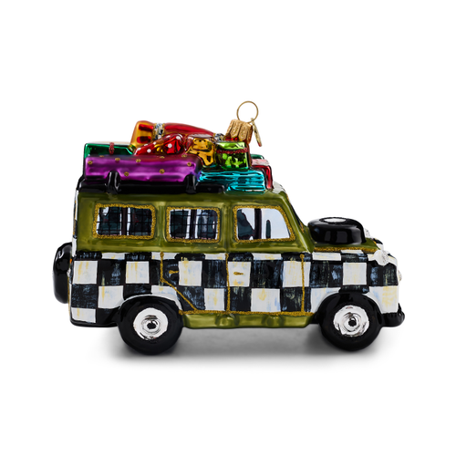 christmas vacation car glass ornament