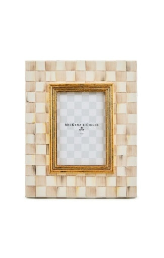 mocha check 4" x 6" frame