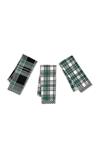 evergreen woven dish towels, set of 3