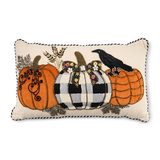 MacKenzie-Childs - pumpkin and crow lumbar throw pillow