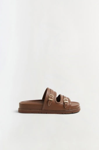 Simkhai - AURA LEATHER POOL SLIDE