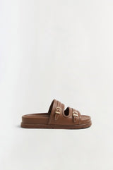 Simkhai - AURA LEATHER POOL SLIDE