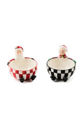 check it out ceramic snack bowls, set of 2