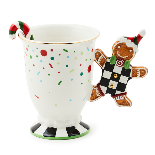 bake shop gingerbread handle mug with spoon