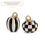 MacKenzie-Childs - courtly check and stripe petite pumpkins, set of 2