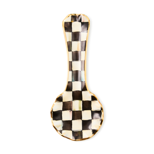 courtly check ceramic spoon rest