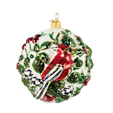 cardinal ball glass ornament