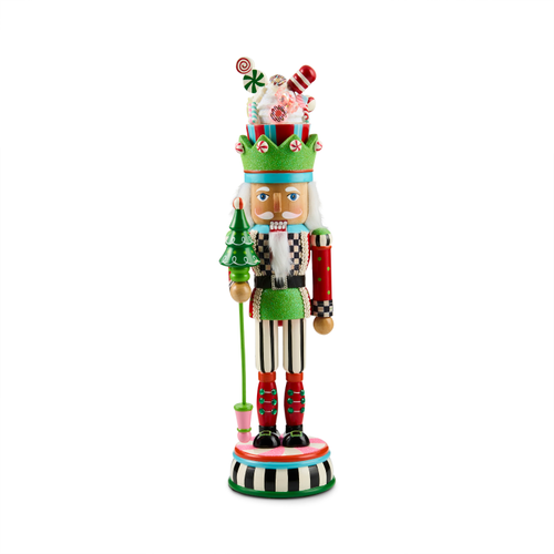 MacKenzie Childs - confetti christmas wood nutcracker