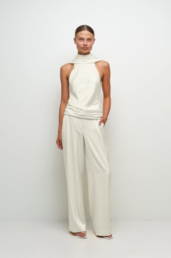 Simkhai - SAMIRA SATIN CAPE TOP - Ivory