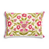 check hearts lumbar throw pillow