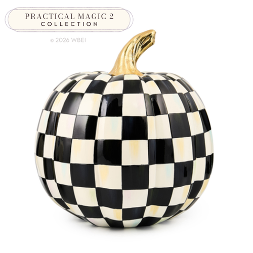 MacKenzie-Childs - courtly check glossy medium pumpkin