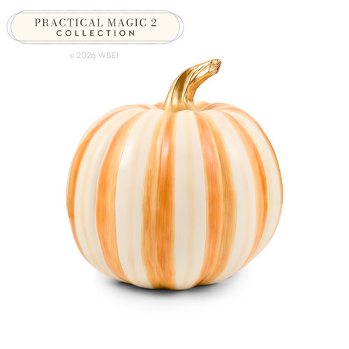 MacKenzie-Childs - amber stripe medium pumpkin