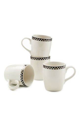courtly check everyday mugs, set of 4