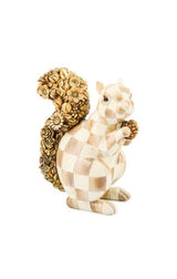 mocha check squirrel figurine