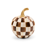 MacKenzie-Childs - chocolate check mini pumpkin