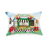 hot cocoa food truck lumbar throw pillow