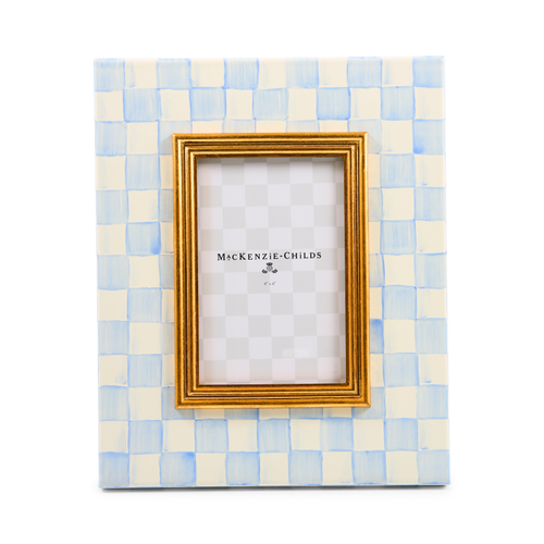 MacKenzie- Childs- sky check 4" x 6" frame