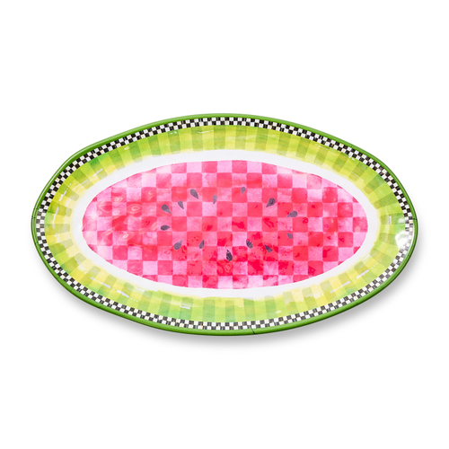 watermelon melamine oval platter