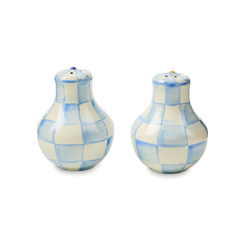 Mackenzie Childs - Sky Check Salt & Pepper Shakers