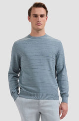 Bugatchi - Chain-Link Crewneck Sweater - Shark