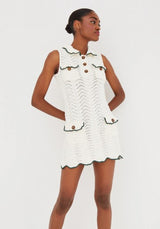 Cara Cara - Sheena Mini Dress - Ivory/Green