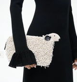 STAUD - Dolly Beaded Clutch - Ivory