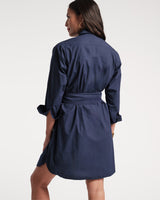 Frances Valentine - Perfect Shirtdress Solid Cotton Poplin - Navy