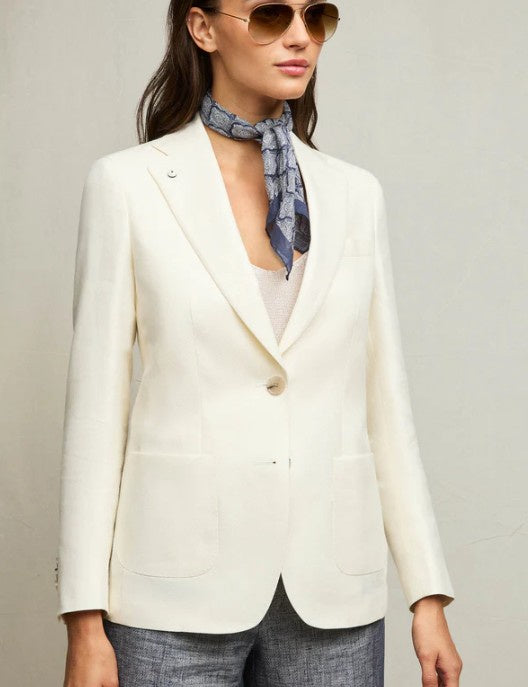 L.B.M. 1911 - SILVIA Single-Breasted Blazer - Ivory