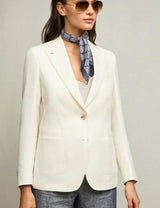 L.B.M. 1911 - SILVIA Single-Breasted Blazer - Ivory