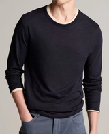 Vince - Slub Pima Cotton Double-Layer T-Shirt - Coastal Blue