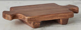 Normandy Wood Footed Riser Tray - Small