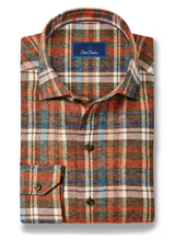 David Donahue - Sport Shirt - Spice/Multi Plaid