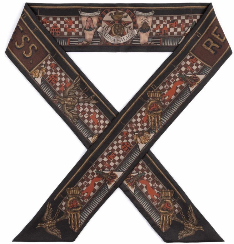 Sabina Savage - Secrets of The Bison Silk Ribbon Large (4"x63")