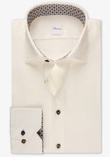 Stenstroms - Twill Shirt with Contrast - Champagne