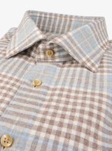Stenstroms - Checked Flannel Shirt - Light Grey