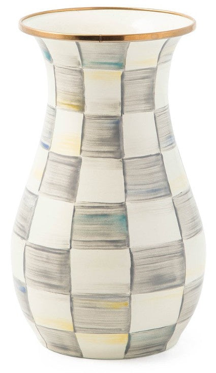 MacKenzie-Childs - Sterling Check - Tall Vase