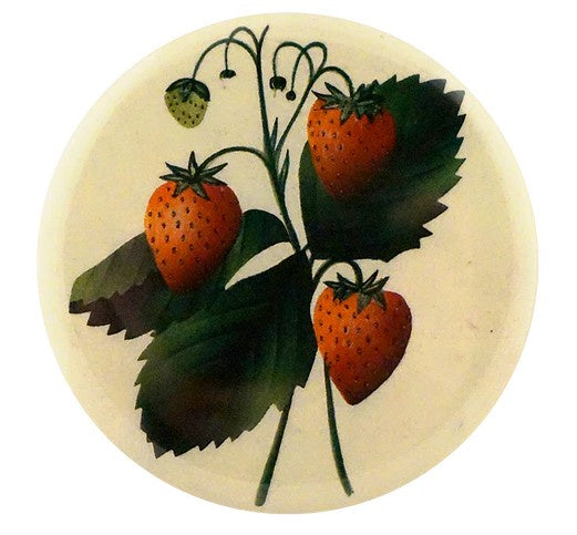 John Derian - Mirror Button - Strawberry