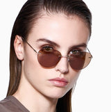 Giorgio Armani - AR6182 - Matte Pale Gold with Brown Lens