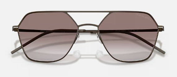 Giorgio Armani - Matte Brown Lense with Geometric Frame Sunglasses - AR 6185
