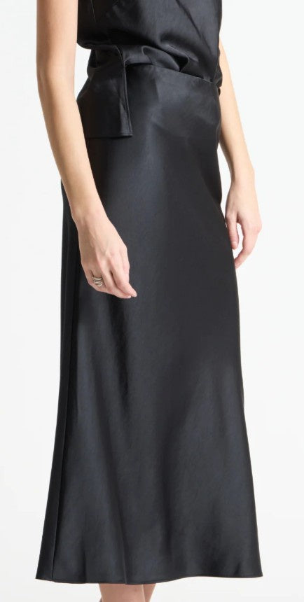 Saint Art - Talia Charmeuse Skirt - Black