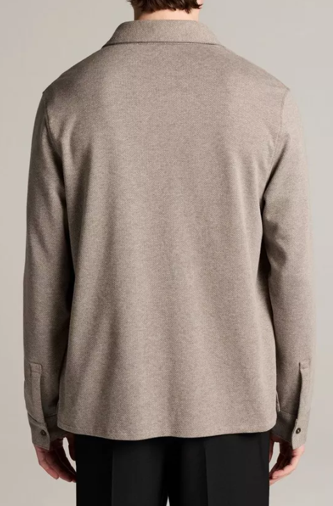 Vince - Herringbone Cotton-Blend Button-Front Shirt - Tarmac/Pavement