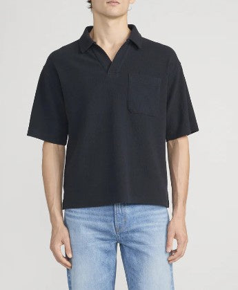 Textured Polo - Dark Navy