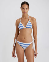 Solid & Striped - The Iris Ribbed Bikini Top - Marina Blue Stripe