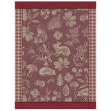 Le Jacquard-Francais- Dans les bois Tableau Cotton-Tea Towel- Red