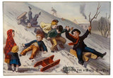 John Derian - Tray - 4.5 x 6.5 - Sledding New Year