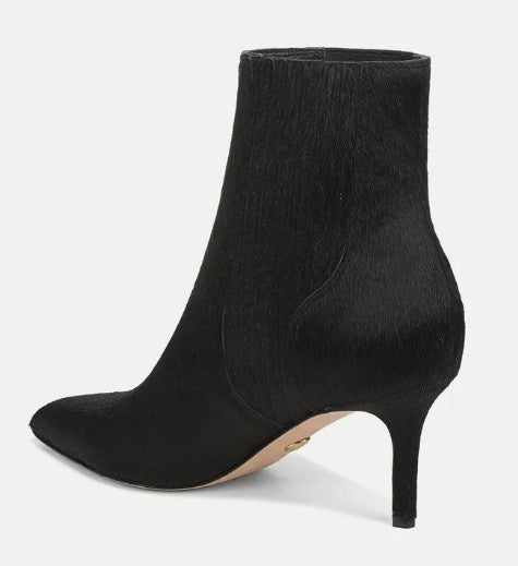 Veronica Beard - Lisa Mid-Heel Ankle Boot - Black Calf - Hair