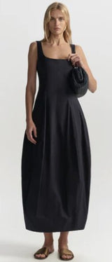A.L.C. Veda Stretch Cotton Midi Dress - Night Blue